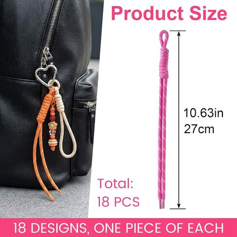 Colorful Paracord Keychain, Knot Paracord Rope Keychain Bag Charm, Braided Rope Key Chain Cord Accessories in Kuwait