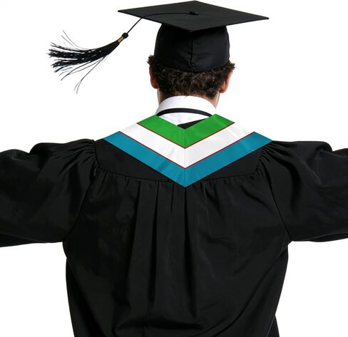 Uzbekistan Flag Graduation Stole, Graduation Sash Scarf for International Students, 2026 Graduation Gifts in Kuwait