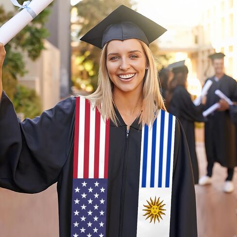 USA United States Mix Uruguay Flag Graduation Stole For International Student Stole Pride Cheers Shawls in Saudi Arabia
