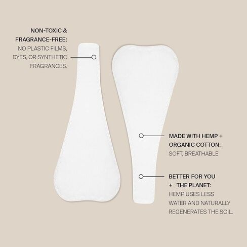 Organic Hemp Cotton Thong Liners 20 Count | Breathable Ultra Thin Panty Liners for Women | Plastic Free, Fragrance Free Daily Feminine Hygiene Protection for Light Flow in Saudi Arabia