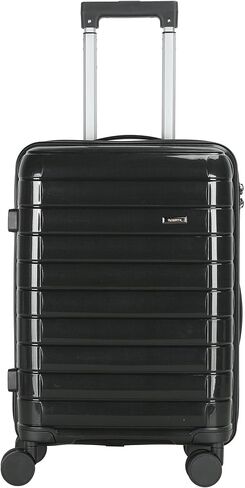 20" Carry On Luggage with TSA Lock, 22x14x9 Airline Approved Suitcase 360° Silent Spinner Wheels, Anti-Burst Zipper, Hardside PP Lightweight Travel Luggage (BLACK) in Saudi Arabia