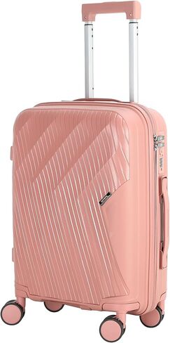 20" Carry On Luggage with TSA Lock, 22x14x9 Airline Approved Suitcase 360° Silent Spinner Wheels, Anti-Burst Zipper, Hardside PP Lightweight Travel Luggage (BLACK) in Saudi Arabia