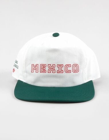 قبعة adidas Mexico Tournament 5-Panel Strapback باللون الأبيض in Kuwait