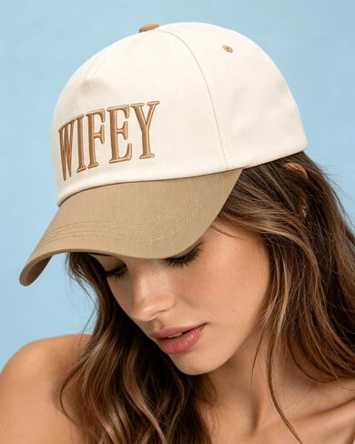 Wifey Embroidered Trucker Hat for Women | Bachelorette Party Favors, Honeymoon Gift, Wedding Decorations, Bride Accessory in Saudi Arabia