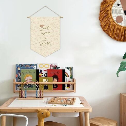 Once Upon A Time Princess Room Decor for Girls,Reading Corner Decor Pink Pennant Banner for Baby Girl Nursery Wall Hanging, Princess Playroom Toddler Bedroom Decorations 15x11 Inch in Saudi Arabia