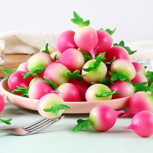 8 Pcs Realistic Artificial Radish Fake Radish Small Carrots Models Simulation Lifelike Fake Vegetable Model Photography Props for DIY Home Kitchen Party Shop Diplay Decoration in Saudi Arabia