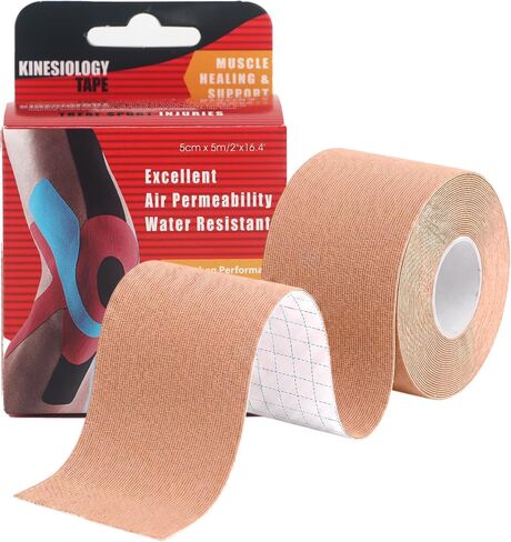 Kinesiology Tape Strapping Taping Athletic Sports Tape for Men Knee Shoulder Elbow Ankle Neck Muscle Superior Waterproof Adhesion Non Latex Safe for Kids Pregnant Women in Saudi Arabia