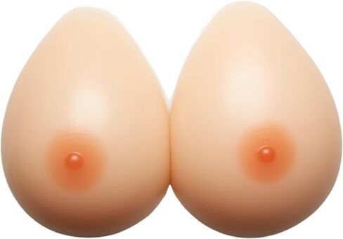 Silicone Breast Prostheses, 1 Pair Nude Fake Boobs A-KK Cup Teardrop Breast Forms for Mastectomy Transgender Non Adhesive,B Cup in Saudi Arabia