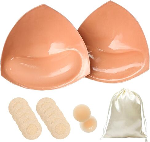 Double-Sided Sticky Bra Inserts - Natural Push-Up Lift Pads, Lightly Padded Reusable Adhesive Bra Pads for A-D Cup in Kuwait
