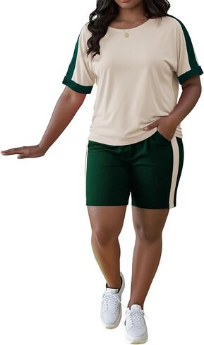 HBQ نساء 2 قطعة ملابس الصيف كتلة اللون Sweatsuits المسار الدعاوى السائق السراويل تجريب عداء ببطء مجموعات in Kuwait