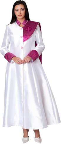 Tally Taylor Jacquard Panel Clergy Robe for Women - Pastor or Minister Church Wear, Preacher for Service - 41099 in Saudi Arabia