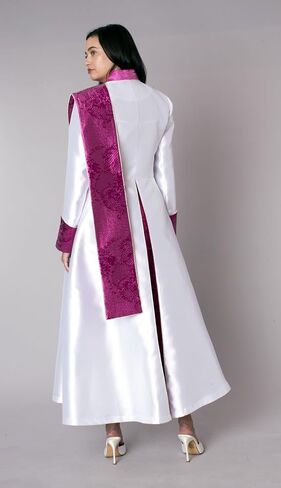Tally Taylor Jacquard Panel Clergy Robe for Women - Pastor or Minister Church Wear, Preacher for Service - 41099 in Saudi Arabia