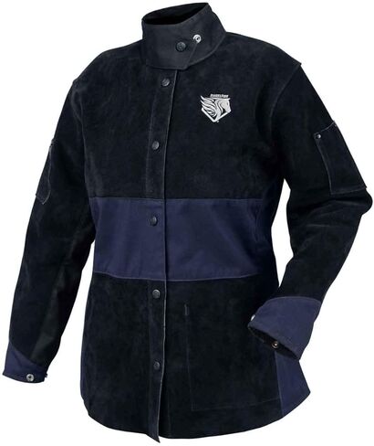 Black Stallion (JH1515 AngelFire Women's Hybrid Welding Jacket, Flame Resistant Midsection, Spark Strip, Welder's Collar in Saudi Arabia