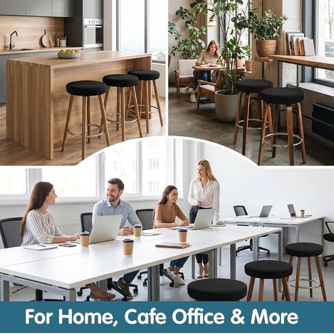 3Pcs Bar Stool Covers, Black Stool Covers Round High Elastic for Home, Hotel, Kitchen in Saudi Arabia