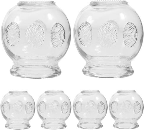 Healifty 6Pcs Cupping Therapy Sets Glass Fire for Massage Back Relieve Fatigue No. 2 in Kuwait