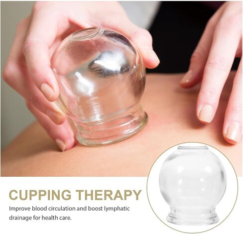 Healifty 6Pcs Cupping Therapy Sets Glass Fire for Massage Back Relieve Fatigue No. 2 in Kuwait