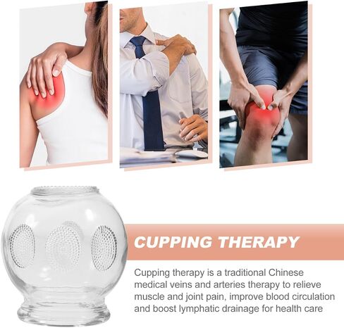 Healifty 6Pcs Cupping Therapy Sets Glass Fire for Massage Back Relieve Fatigue No. 2 in Kuwait
