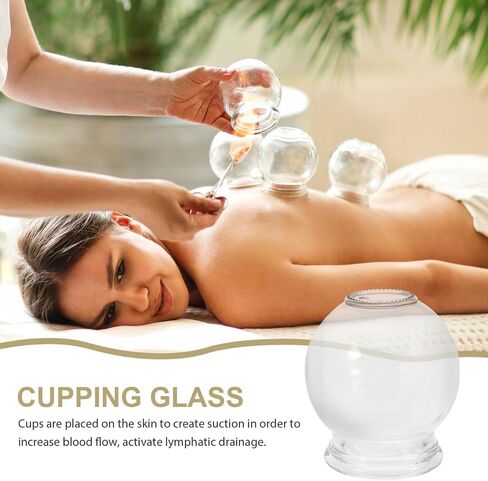 Healifty 6Pcs Cupping Therapy Sets Glass Fire for Massage Back Relieve Fatigue No. 2 in Kuwait