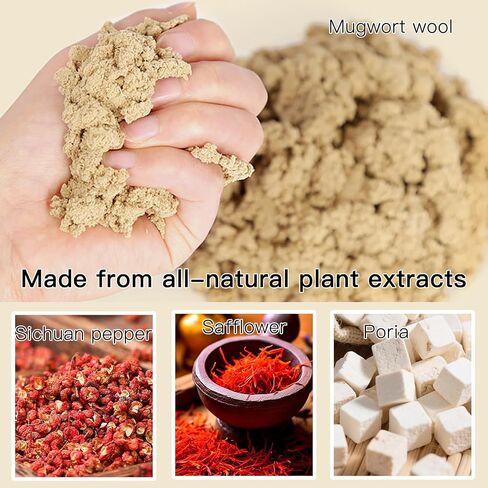 50Pcs/Box Mugwort Patch, Natural Wormwood Sticker, Moxa Hot Moxibustion Navel Wormwood Sticker, Wormwood Belly Patch Magnet for Women and Men with Individual Package in Saudi Arabia