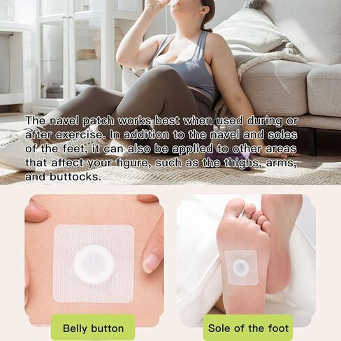 50Pcs/Box Mugwort Patch, Natural Wormwood Sticker, Moxa Hot Moxibustion Navel Wormwood Sticker, Wormwood Belly Patch Magnet for Women and Men with Individual Package in Saudi Arabia