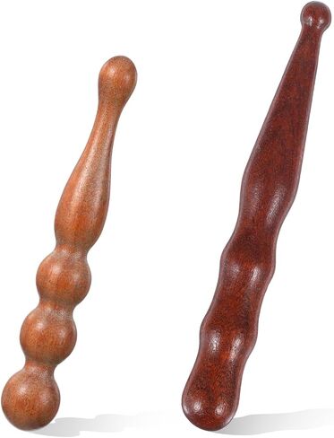 Wooden Acupuncture Pen, Shimmeroo 2Pcs Acupressure Tools Acupoint Massage Pen Traditional Pressure Point Tool for Relaxing Body Hand Foot in Kuwait