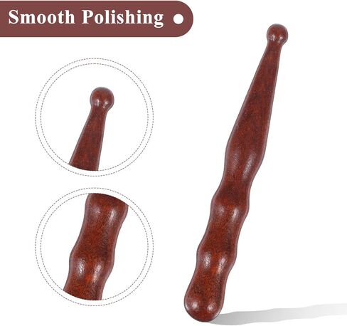 Wooden Acupuncture Pen, Shimmeroo 2Pcs Acupressure Tools Acupoint Massage Pen Traditional Pressure Point Tool for Relaxing Body Hand Foot in Kuwait