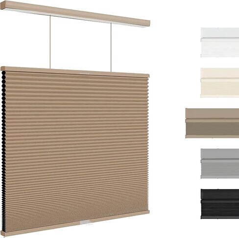 Custom Color-Matched 1.5" Top Down Bottom Up Cellular Shades for Indoor Windows & Doors, Cordless Privacy Top Down Bottom Up Cellular Shade, Insulated Honeycomb Blinds, Noise Reduced Honeycomb Blinds in Saudi Arabia