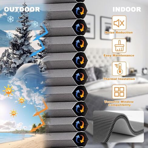 Custom Color-Matched 1.5" Top Down Bottom Up Cellular Shades for Indoor Windows & Doors, Cordless Privacy Top Down Bottom Up Cellular Shade, Insulated Honeycomb Blinds, Noise Reduced Honeycomb Blinds in Saudi Arabia
