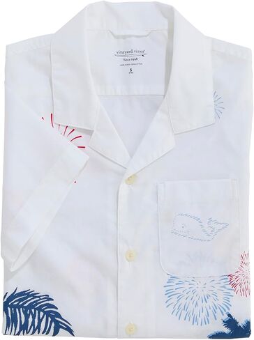 Vineyard Vines Boys' Boys' 4th of July Scenic Short Sleeve Cabana Shirt in Saudi Arabia