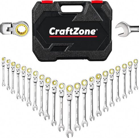 Ratcheting Combination Wrench Set (5-Pieces,SAE), 3/8",7/16",1/2",9/16",5/8", 72-Teeth, Cr-V in Kuwait