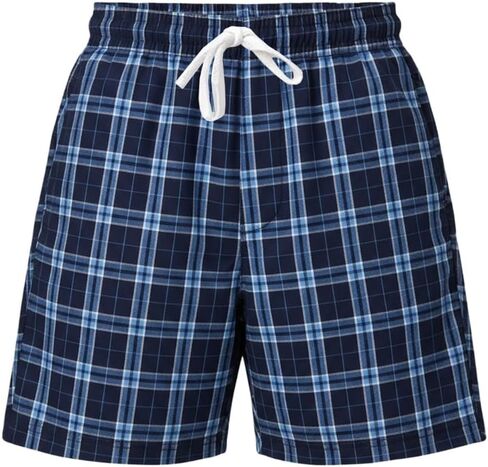 boxercraft Unisex Oversized 100% Cotton Flannel Boxer Pajama Shorts, Baggy Fit Lounge Bottoms with Drawstring & 7-Inch Inseam in Kuwait