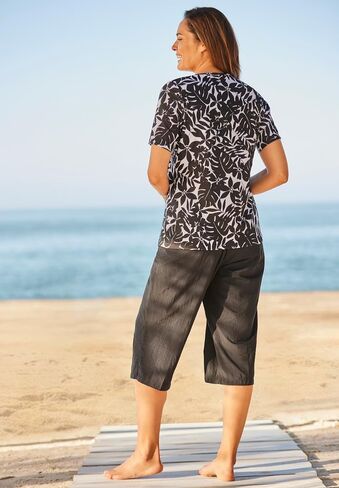 Women's Plus Size Cross-Back Swim Tee in Kuwait