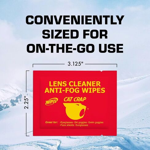 EK World Wide CAT Crap Anti-Fog Lens Cleaner Wipes – Pre-Moistened Wipes for Eyeglasses & Optics (25) in Kuwait
