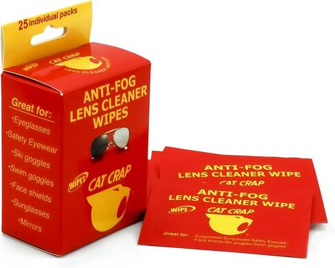 EK World Wide CAT Crap Anti-Fog Lens Cleaner Wipes – Pre-Moistened Wipes for Eyeglasses & Optics (25) in Kuwait