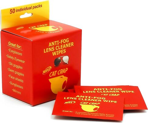 EK World Wide CAT Crap Anti-Fog Lens Cleaner Wipes – Pre-Moistened Wipes for Eyeglasses & Optics (25) in Kuwait