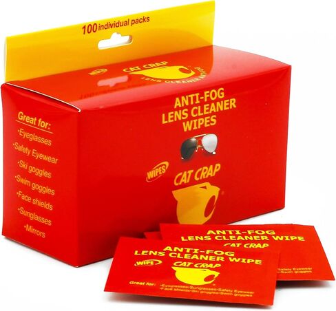 EK World Wide CAT Crap Anti-Fog Lens Cleaner Wipes – Pre-Moistened Wipes for Eyeglasses & Optics (25) in Kuwait