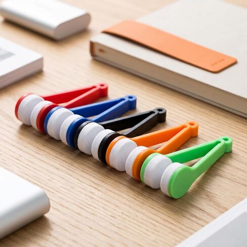 Glasses Cleaner Tool Eyeglass Cleaning Clip 5 Pack Microfiber Lens Cleaner for Sunglasses Eyeglasses Portable Cleaning Brush Multi Color in Saudi Arabia