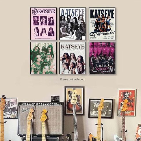 TUOCYERD Katseye Merch Poster Set of 6 Katseye Birthday Decorations for Room Aesthetic Music Wall Art for Teens Room Decor Gifts (8x10 Inch Unframed) in Saudi Arabia