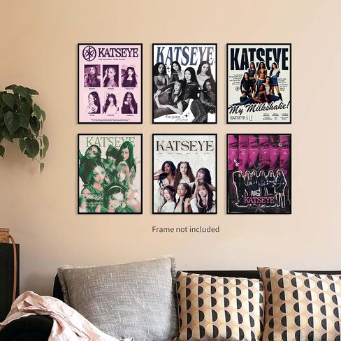 TUOCYERD Katseye Merch Poster Set of 6 Katseye Birthday Decorations for Room Aesthetic Music Wall Art for Teens Room Decor Gifts (8x10 Inch Unframed) in Saudi Arabia