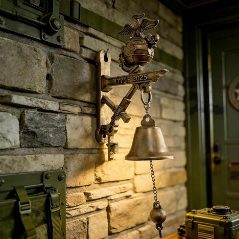 US Marine Corps 250th Anniversary Commemorative Doorbell - Decorative Hanging Bell Gift for Veterans, Perfect for Valentine's Day, Mother's Day & Father's Day in Saudi Arabia