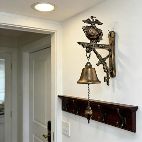 US Marine Corps 250th Anniversary Commemorative Doorbell - Decorative Hanging Bell Gift for Veterans, Perfect for Valentine's Day, Mother's Day & Father's Day in Saudi Arabia