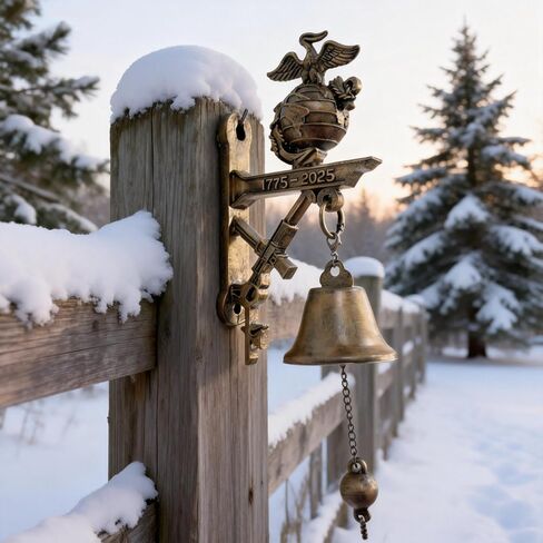 US Marine Corps 250th Anniversary Commemorative Doorbell - Decorative Hanging Bell Gift for Veterans, Perfect for Valentine's Day, Mother's Day & Father's Day in Saudi Arabia