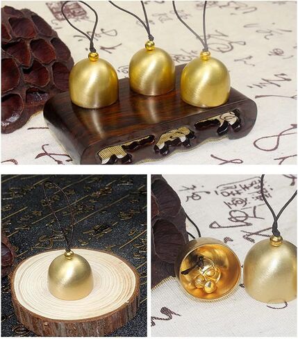 3 Pack Mini Brass Bell 1 inch Jingle Bells for DIY Wind Chime Door Dream Catcher Camping Tent Windchimes Christmas Tree Fengshui Lucky Art Garden Decoration Dog Cat Necklace Hanging Pendant in Saudi Arabia
