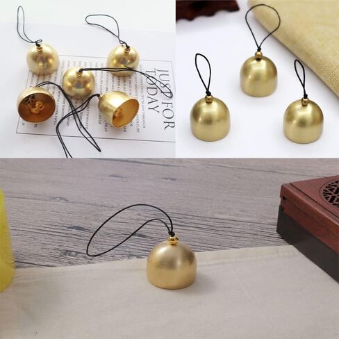 3 Pack Mini Brass Bell 1 inch Jingle Bells for DIY Wind Chime Door Dream Catcher Camping Tent Windchimes Christmas Tree Fengshui Lucky Art Garden Decoration Dog Cat Necklace Hanging Pendant in Saudi Arabia