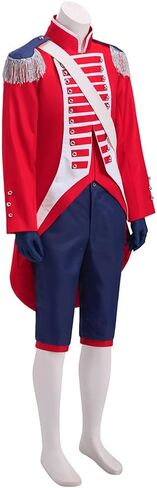 Men's British Redcoat Costume Historical War Outfit King George Colonial Pirate Jacket Set in Saudi Arabia
