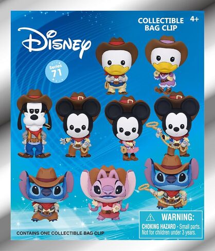 Disney Classic Western 3D Foam Bag Clip, Series 71 – Blind Bag (ONE Random Figure) Character Keychain/Backpack Accessory | Official Licensed Merchandise in Kuwait