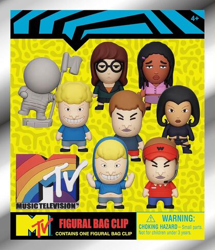 MTV Series 1 – 5" Collectible Bag Clip – Blind Bag (ONE Random Figure) – TV Network Character Keychain/Backpack Accessory | Official Licensed Merchandise in Kuwait