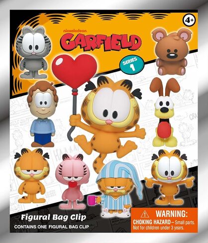 Garfield 3D Foam Bag Clip, Series 1 – Blind Bag (ONE Random Figure) – Viacom Character Keychain/Backpack Accessory | Official Licensed Merchandise in Saudi Arabia