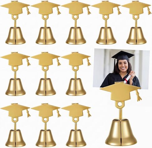 Glenmal 12 Pcs Grad Cap Picture Holders 4.53 Inches Resin Metal Graduation Picture Holders for Tables Centerpieces Grad Cap Photo Table Number Card Stands for Class of 2026 Graduation Party Supplies in Kuwait