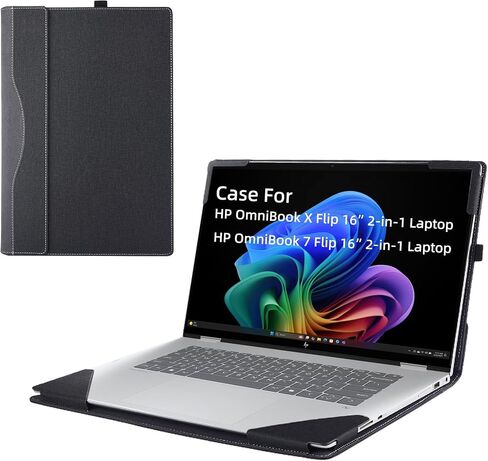 Laptop Cover Case for HP OmniBook X Flip 16 16-arXXXX/16-asXXXX& OmniBook 7 Flip 16-auXXXX 16inch [not Compatible with Any Other Model] 2-in-1 PU Leather Notebook Sleeve (Blue) in Kuwait